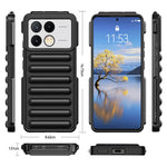 Kapselserie för Xiaomi Redmi K70E 5G / Poco X6 Pro 5G-skal TPU-ribbat fallskyddande mobilskal
