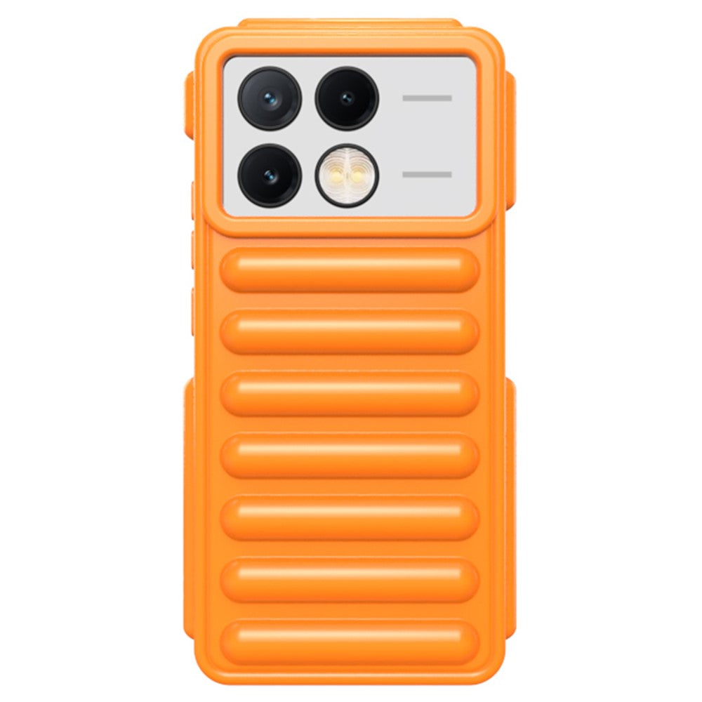 Kapselserie för Xiaomi Redmi K70E 5G / Poco X6 Pro 5G-skal TPU-ribbat fallskyddande mobilskal