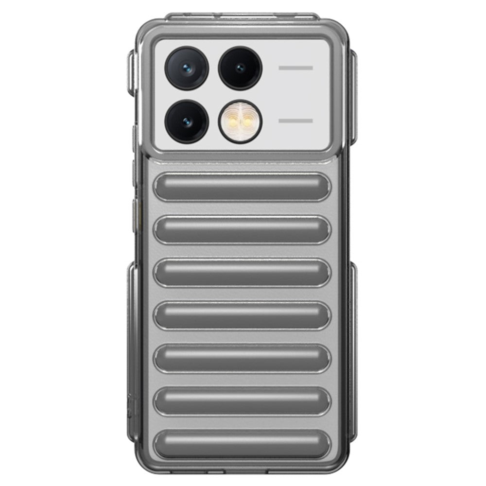 Kapselserie för Xiaomi Redmi K70E 5G / Poco X6 Pro 5G-skal TPU-ribbat fallskyddande mobilskal