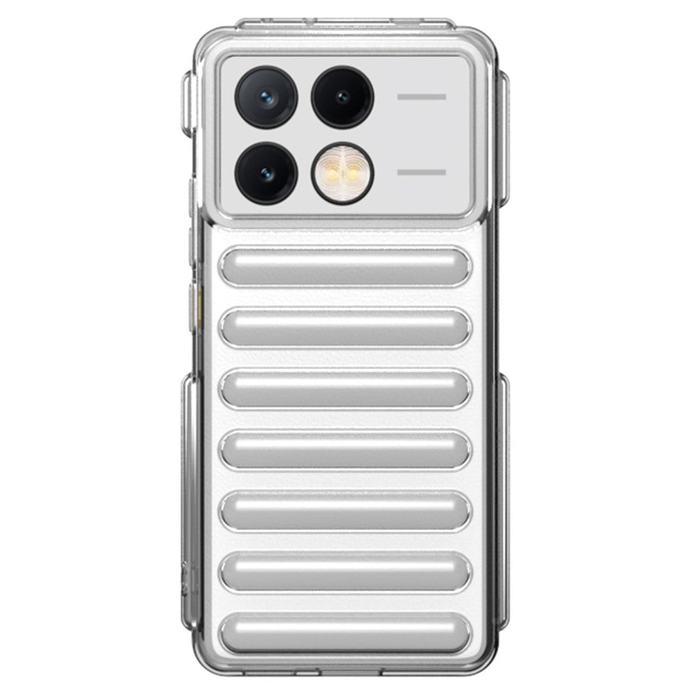 Kapselserie för Xiaomi Redmi K70E 5G / Poco X6 Pro 5G-skal TPU-ribbat fallskyddande mobilskal