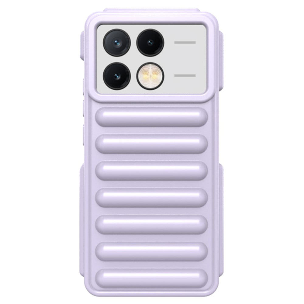 Kapselserie för Xiaomi Redmi K70E 5G / Poco X6 Pro 5G-skal TPU-ribbat fallskyddande mobilskal