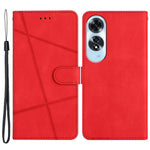 For Oppo A60 4G Case Line Pattern Flip Leather Phone Cover with Card Slots