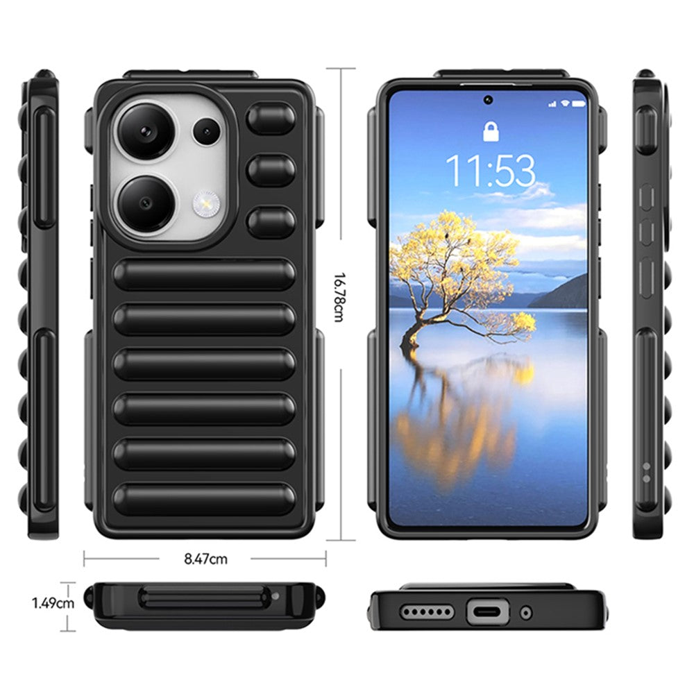 Capsule Series for Xiaomi Redmi Note 13 Pro 4G / Poco M6 Pro 4G Case TPU Rugged Ribbed Phone Cover