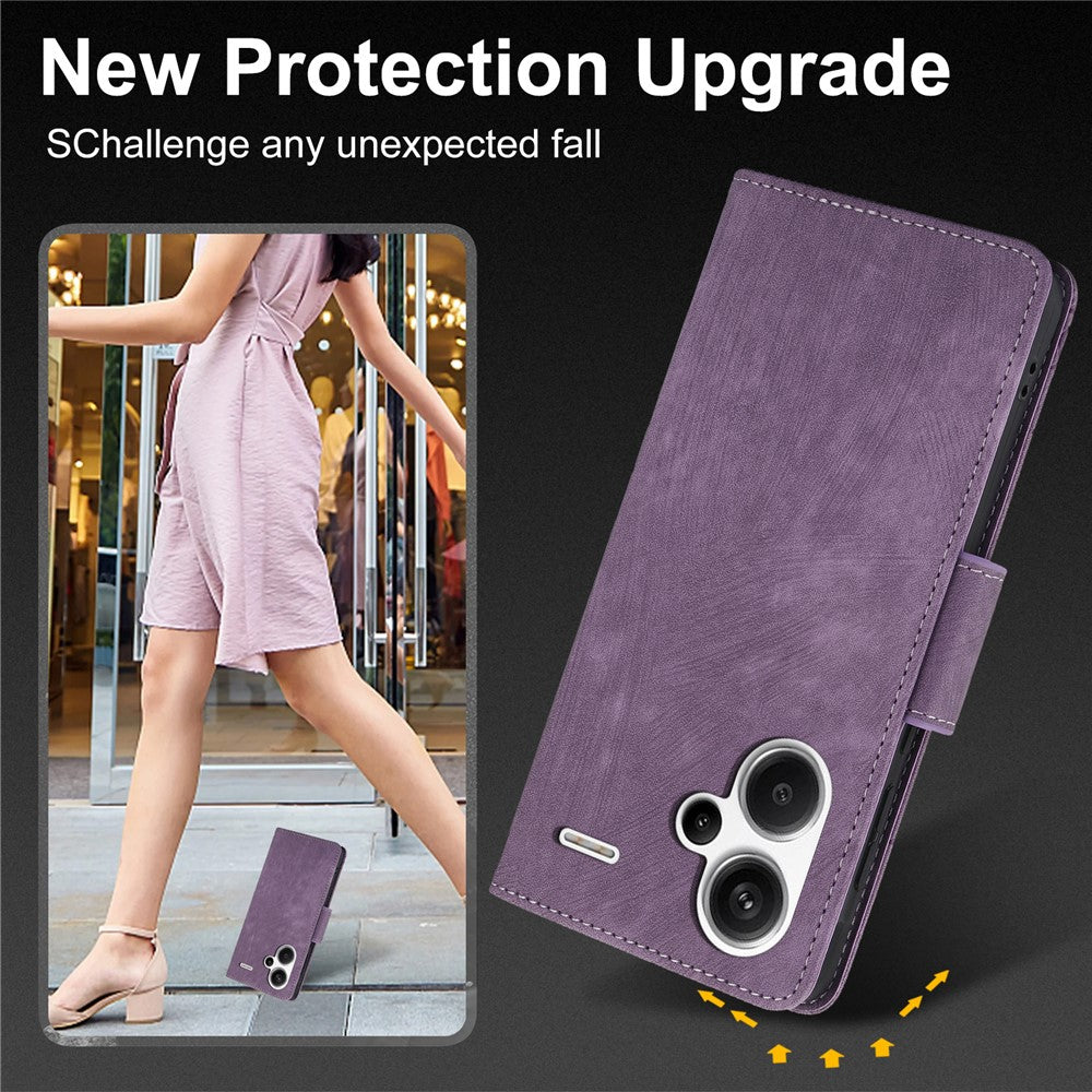 SY-001 For Xiaomi Redmi Note 13 Pro+ 5G Phone Case Pattern Imprint Anti-Scratch Leather Flip Cover