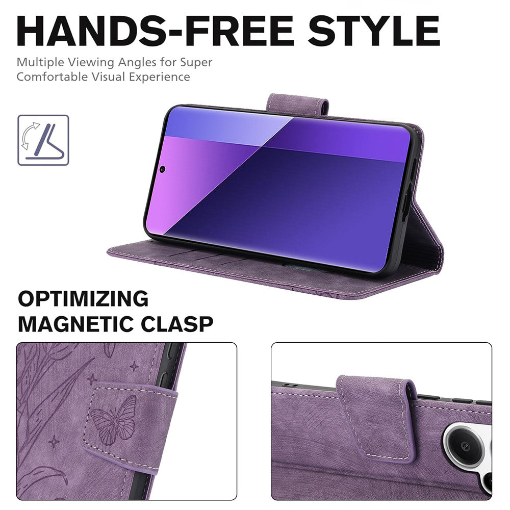 SY-001 For Xiaomi Redmi Note 13 Pro+ 5G Phone Case Pattern Imprint Anti-Scratch Leather Flip Cover