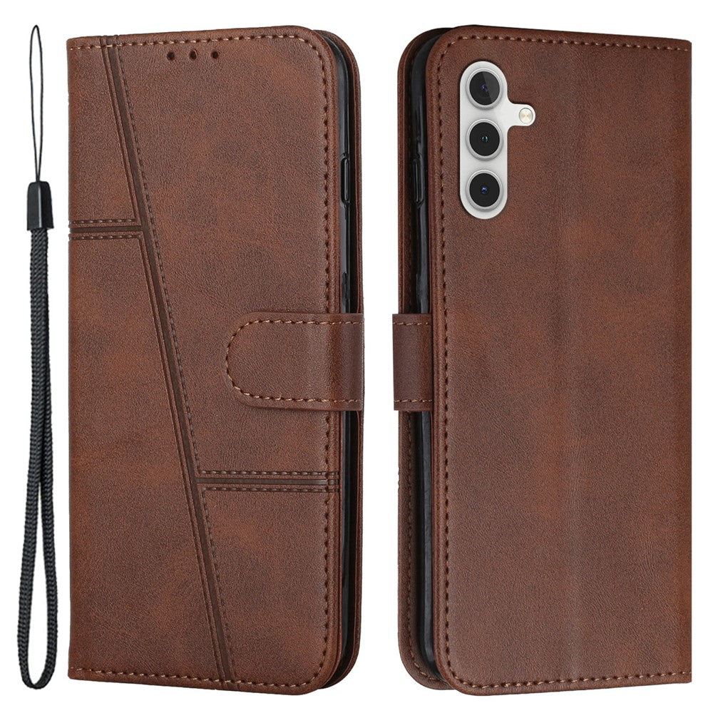 For Samsung Galaxy M55 5G / C55 5G Phone Case Anti-Scratch PU Leather Stand Wallet Cover