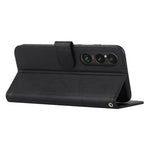 Sony Xperia 1 VI Fodral Läder med Ställ/Korthållare - Svart