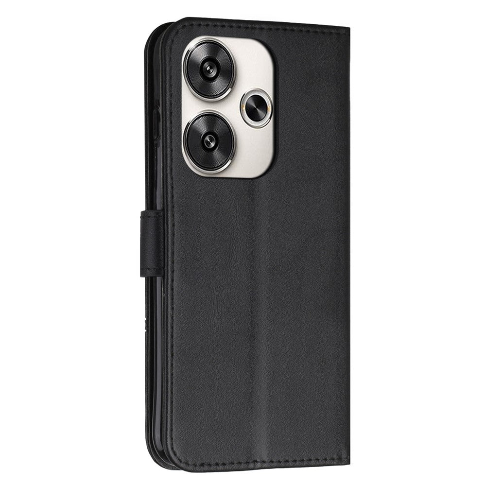 For Xiaomi Redmi Turbo 3 5G / Poco F6 5G Case Calf Texture Magnetic Clasp Leather Phone Cover