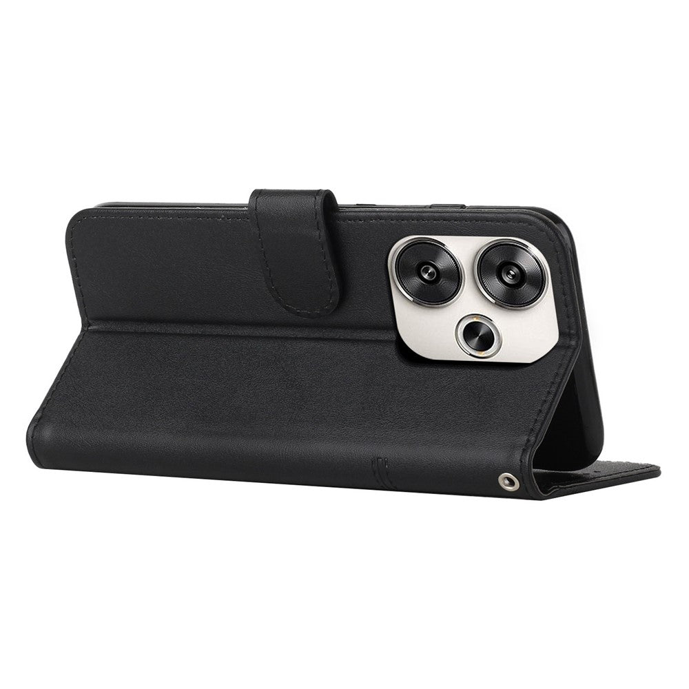 For Xiaomi Redmi Turbo 3 5G / Poco F6 5G Case Calf Texture Magnetic Clasp Leather Phone Cover