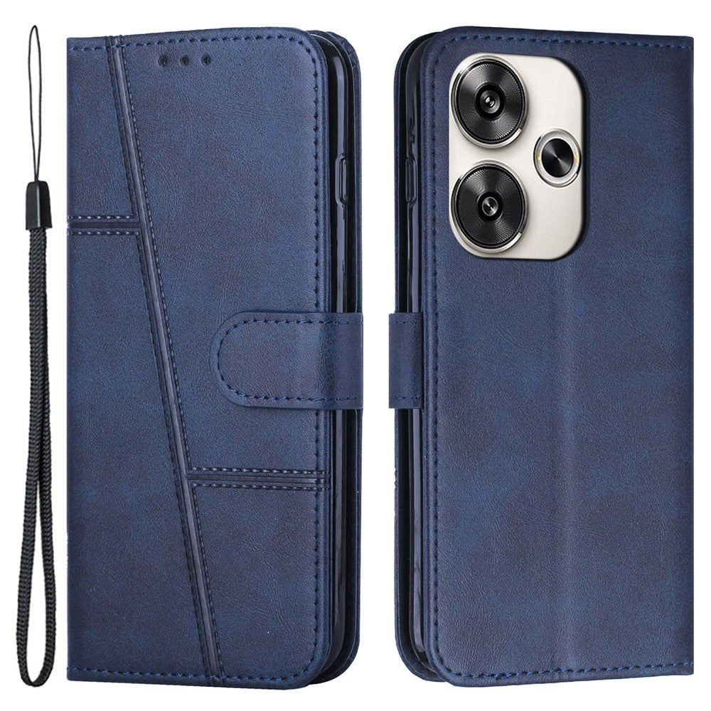 For Xiaomi Redmi Turbo 3 5G / Poco F6 5G Case Calf Texture Magnetic Clasp Leather Phone Cover