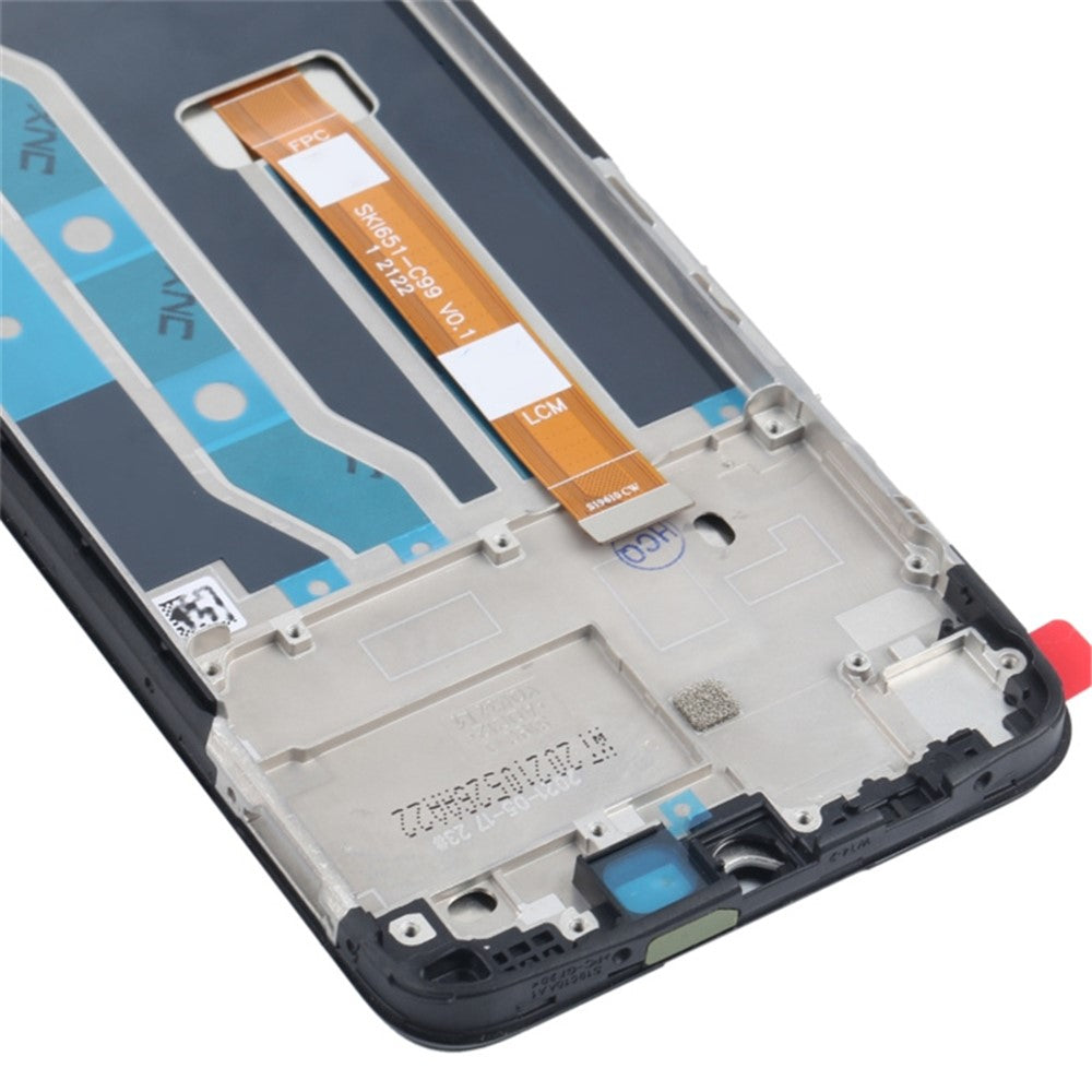 Til Realme C21Y Grade S OEM LCD Skærm og Digitizer Samling + Ramme Erstatningsdel (uden logo)