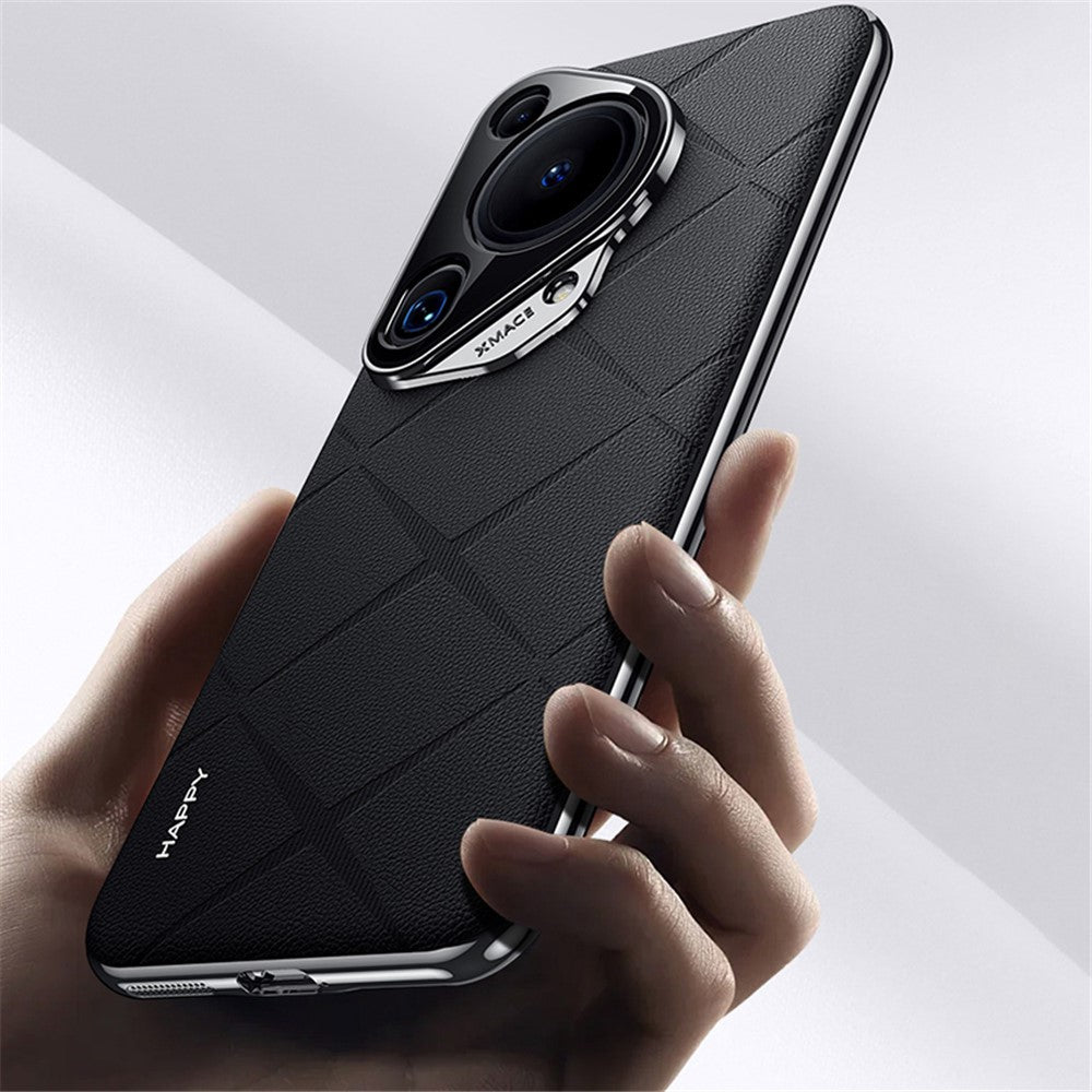 For Huawei Pura 70 Ultra Case PU Leather + Hard PC Phone Cover Anti-Fingerprint