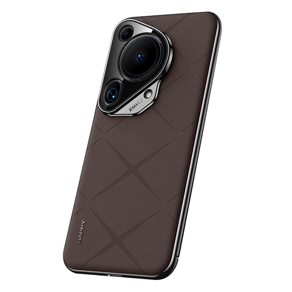 For Huawei Pura 70 Ultra Case PU Leather + Hard PC Phone Cover Anti-Fingerprint