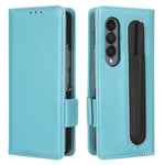 For Samsung Galaxy Z Fold3 5G Litchi Texture PU Leather Wallet Case Stand Function Dual Magnetic Clasp Flip Cover with Pen Holder
