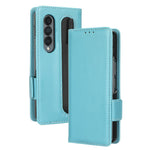 For Samsung Galaxy Z Fold3 5G Litchi Texture PU Leather Wallet Case Stand Function Dual Magnetic Clasp Flip Cover with Pen Holder
