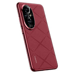 For Honor 200 5G Case PU Leather Coated PC Phone Cover Lens Protection