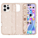 Til iPhone 16 Pro Max cover Anti-ridse PC+TPU Funklende Glitter Telefoncover