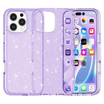 iPhone 16 Pro-skal Hårt PC Mjukt TPU Glitter mobilskal - Lila