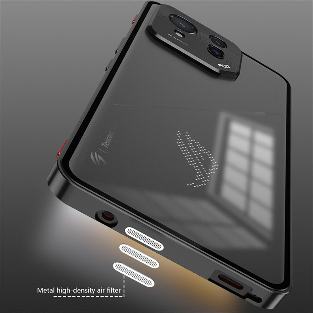 For Asus ROG Phone 8 5G / 8 Pro 5G Case Snap Lock Metal Frame PC Back Matte Phone Cover