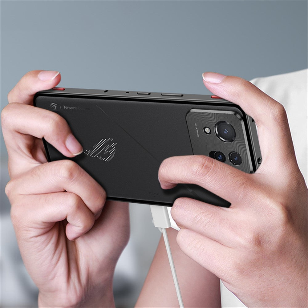 For Asus ROG Phone 8 5G / 8 Pro 5G Case Snap Lock Metal Frame PC Back Matte Phone Cover