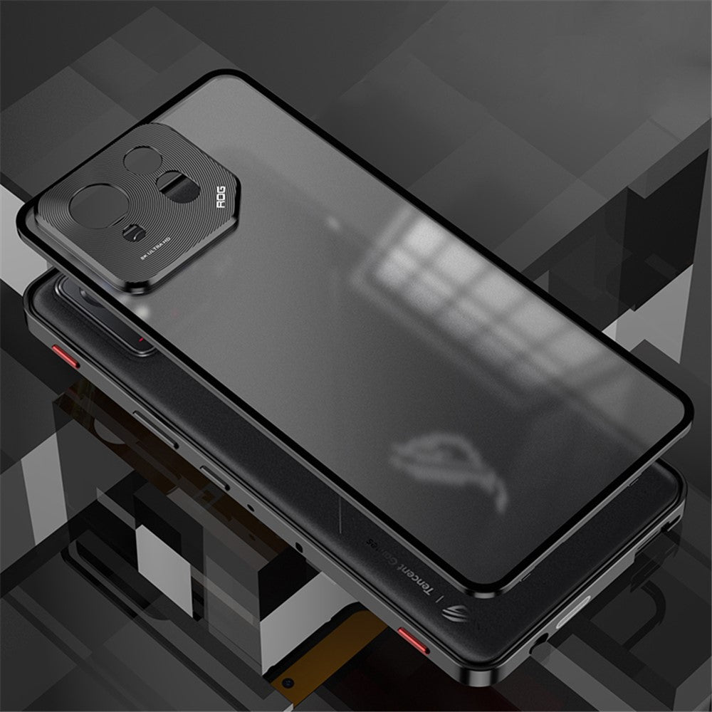 For Asus ROG Phone 8 5G / 8 Pro 5G Case Snap Lock Metal Frame PC Back Matte Phone Cover