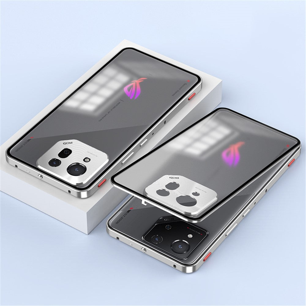 For Asus ROG Phone 8 5G / 8 Pro 5G Case Snap Lock Metal Frame PC Back Matte Phone Cover