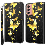 For Samsung Galaxy M13 4G PU Leather Flip Wallet Phone Case Stand Feature 3D Pattern Printing Magnetic Protection Phone Cover with Strap