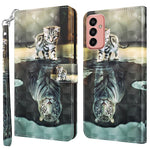 For Samsung Galaxy M13 4G PU Leather Flip Wallet Phone Case Stand Feature 3D Pattern Printing Magnetic Protection Phone Cover with Strap