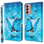 For Samsung Galaxy M13 4G PU Leather Flip Wallet Phone Case Stand Feature 3D Pattern Printing Magnetic Protection Phone Cover with Strap