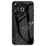 For Xiaomi Redmi Turbo 3 5G Tempered Glass Case Marble Pattern Protective Phone Cover