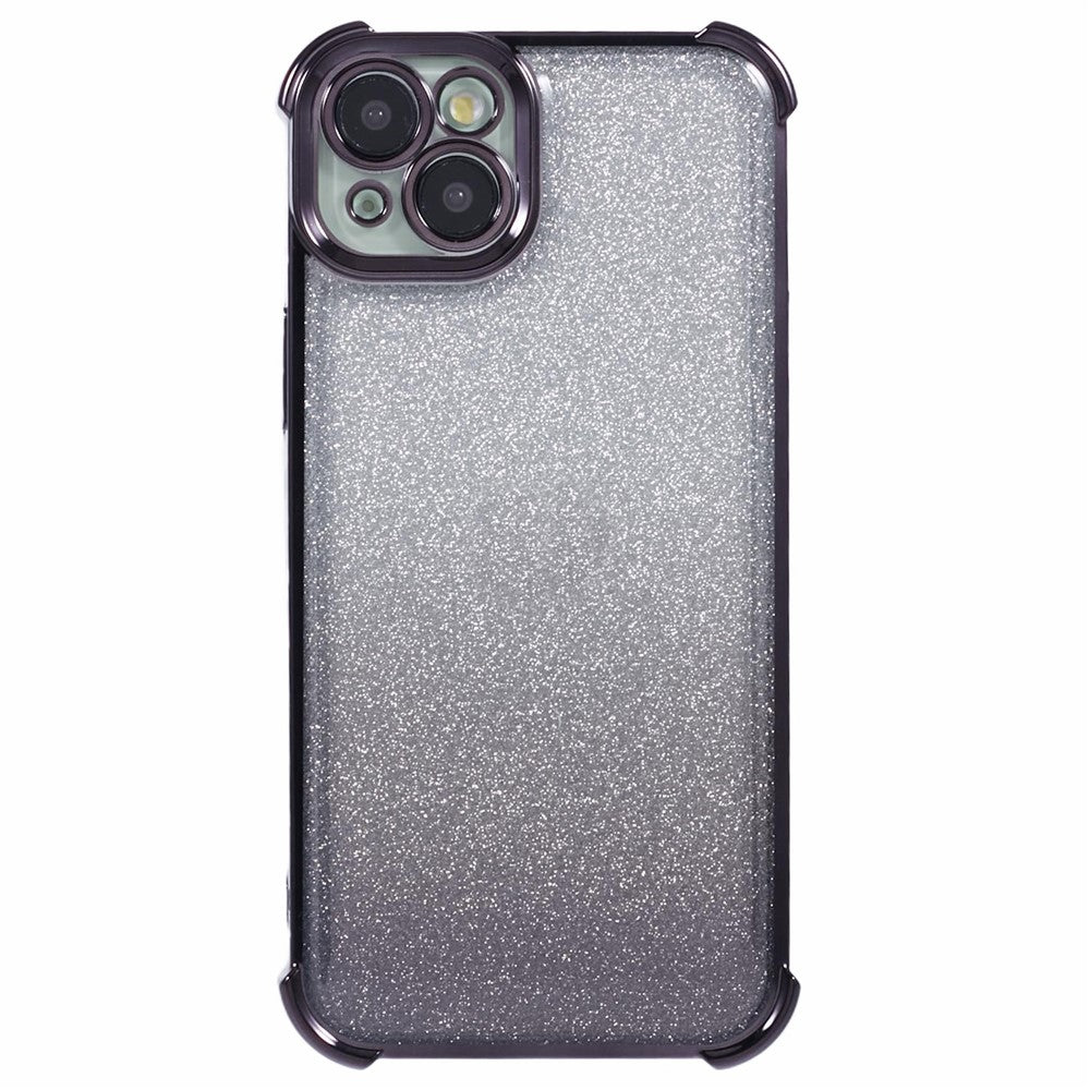 Til iPhone 14 Plus Mobilcover, Glitter Gradient Galvanisering Anti-Fald TPU Telefonetui