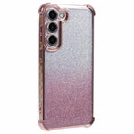 For Samsung Galaxy S23 Case TPU Glitter Gradient Phone Cover Love Heart Pattern Frame