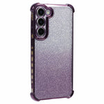 For Samsung Galaxy S23 Case TPU Glitter Gradient Phone Cover Love Heart Pattern Frame