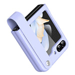 Til Samsung Galaxy Z Flip7 FE 5G / Z Flip6 5G / Z Flip5 5G Cover i PU-læder + PC med grebsrem