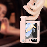 Til Samsung Galaxy Z Flip7 FE 5G / Z Flip6 5G / Z Flip5 5G Cover i PU-læder + PC med grebsrem