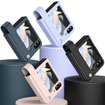 Til Samsung Galaxy Z Flip7 FE 5G / Z Flip6 5G / Z Flip5 5G Cover i PU-læder + PC med grebsrem