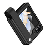 Til Samsung Galaxy Z Flip7 FE 5G / Z Flip6 5G / Z Flip5 5G Cover i PU-læder + PC med grebsrem