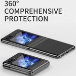 Samsung Galaxy Z Flip7 FE 5G / Z Flip6 5G / Z Flip5 5G skal genomskinligt PC-galvaniserat hårt mobilskal
