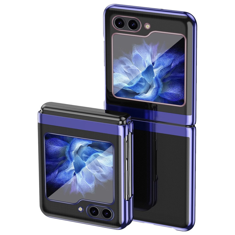 Samsung Galaxy Z Flip7 FE 5G / Z Flip6 5G / Z Flip5 5G skal genomskinligt PC-galvaniserat hårt mobilskal