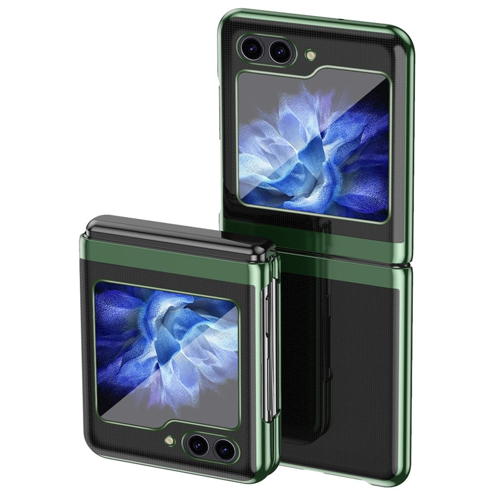 Samsung Galaxy Z Flip7 FE 5G / Z Flip6 5G / Z Flip5 5G skal genomskinligt PC-galvaniserat hårt mobilskal