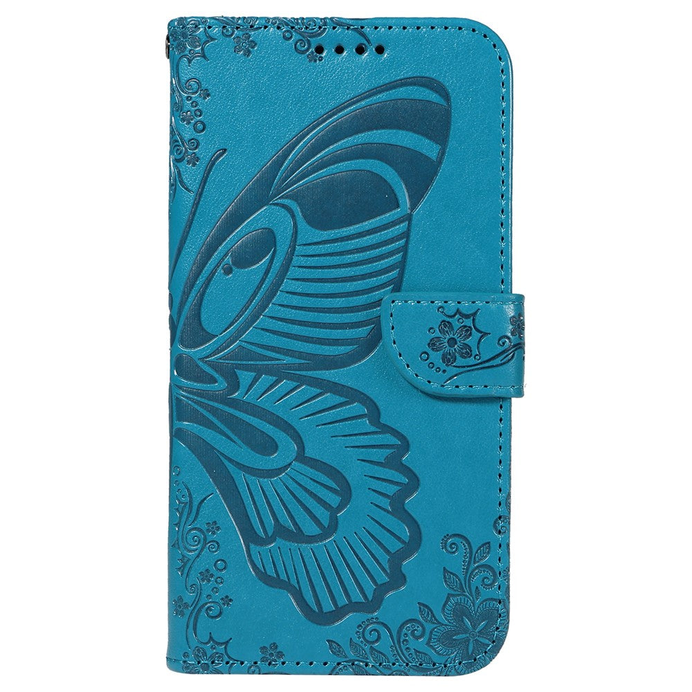 For iPhone 17th / 16th Case with Hand Strap Butterfly PU Leather Wallet Phone Cover