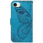 For iPhone 17th / 16th Case with Hand Strap Butterfly PU Leather Wallet Phone Cover