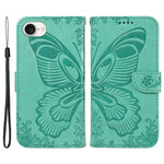 For iPhone 17th / 16th Case with Hand Strap Butterfly PU Leather Wallet Phone Cover