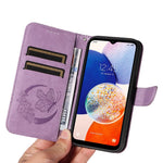 Til Samsung Galaxy A15 4G / 5G Cover PU Læder Flip Præget Sommerfugl Telefoncover med Pung