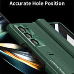 For Samsung Galaxy Z Fold6 5G Kickstand Cover PU Leather+PC Phone Case with Front Screen Film