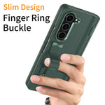 Til Samsung Galaxy Z Fold6 5G Cover med Støttefod, Anti-Drop Hårdt PC-telefoncover