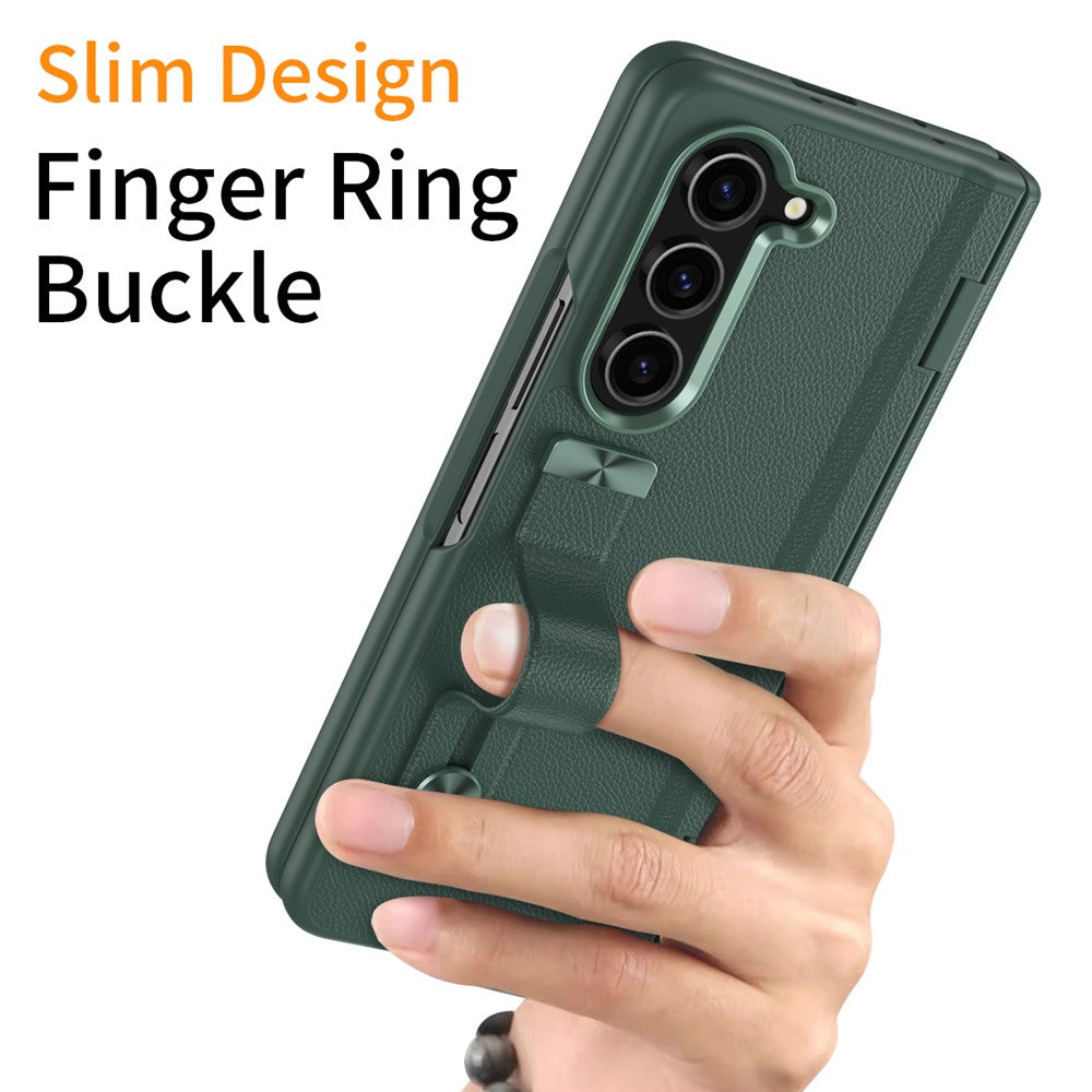 Til Samsung Galaxy Z Fold6 5G Cover med Støttefod, Anti-Drop Hårdt PC-telefoncover