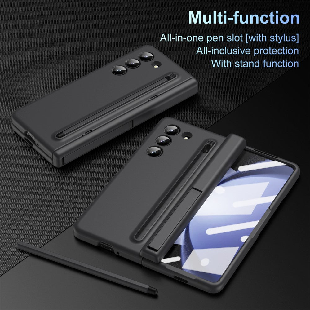 For Samsung Galaxy Z Fold6 5G Case Hard PC Phone Cover with Stylus and Tempered Glass Film