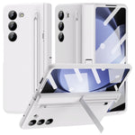 For Samsung Galaxy Z Fold6 5G Case Hard PC Phone Cover with Stylus and Tempered Glass Film