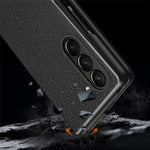 For Samsung Galaxy Z Fold6 5G Case Litchi Texture PU Leather Coated PC Phone Cover
